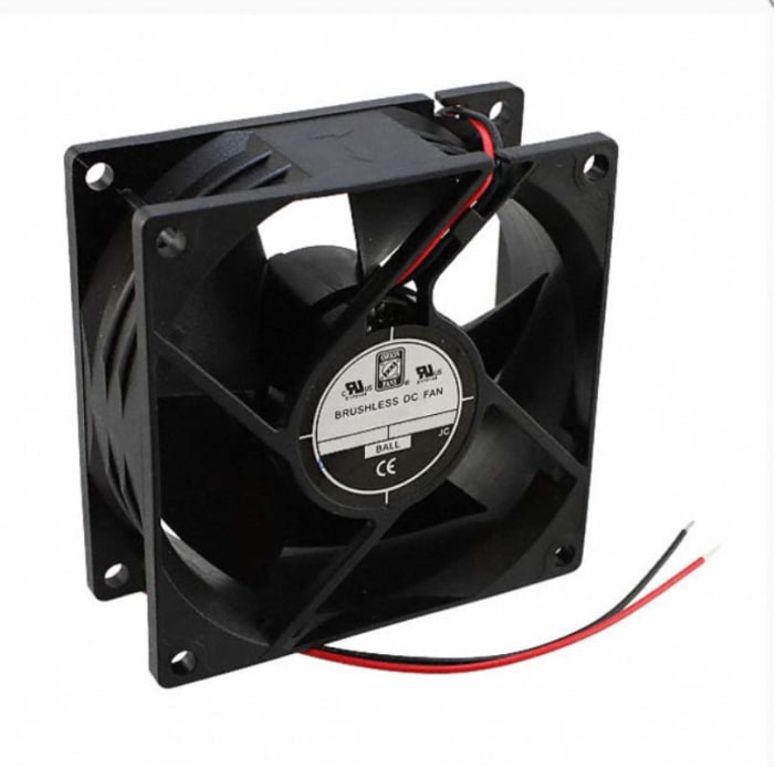 RS PRO Axial Fan, 24 V dc, DC Operation, 76.5m³/h, 2.4W, 100mA Max, 80 x 80 x 32mm