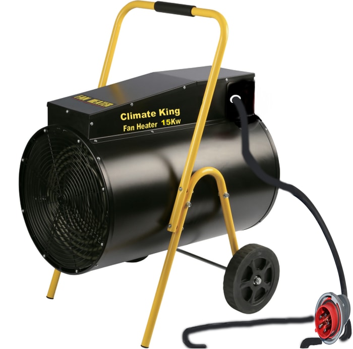 Climate King 15kW Fan Fan Heater, Portable, BS4343/IEC60309