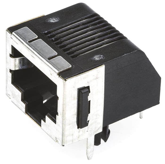 TE Connectivity 555153 Series Female RJ45 Connector, Through Hole, Cat3