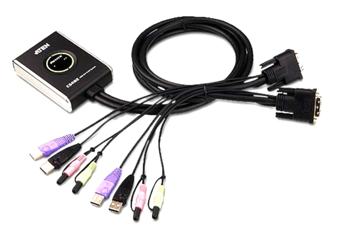 Commutateur KVM Aten USB DVI 2 ports