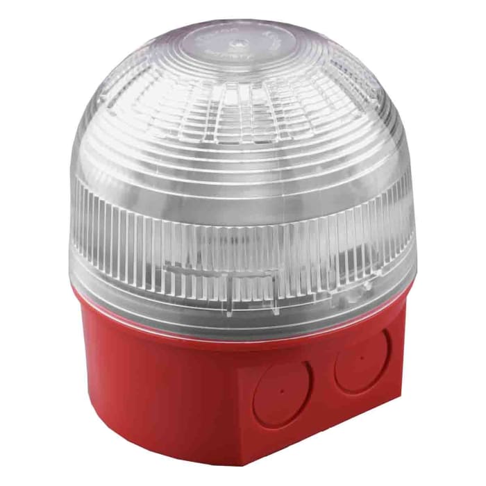 Klaxon PSB Series Clear Beacon, 110 → 230 V ac, Base Mount, Xenon Bulb, IP65