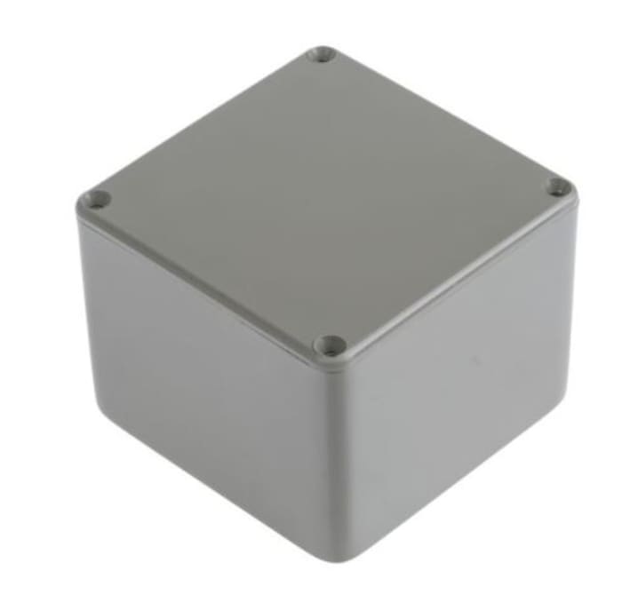 RS PRO Grey ABS Enclosure, Grey Lid, 55 x 55 x 42mm