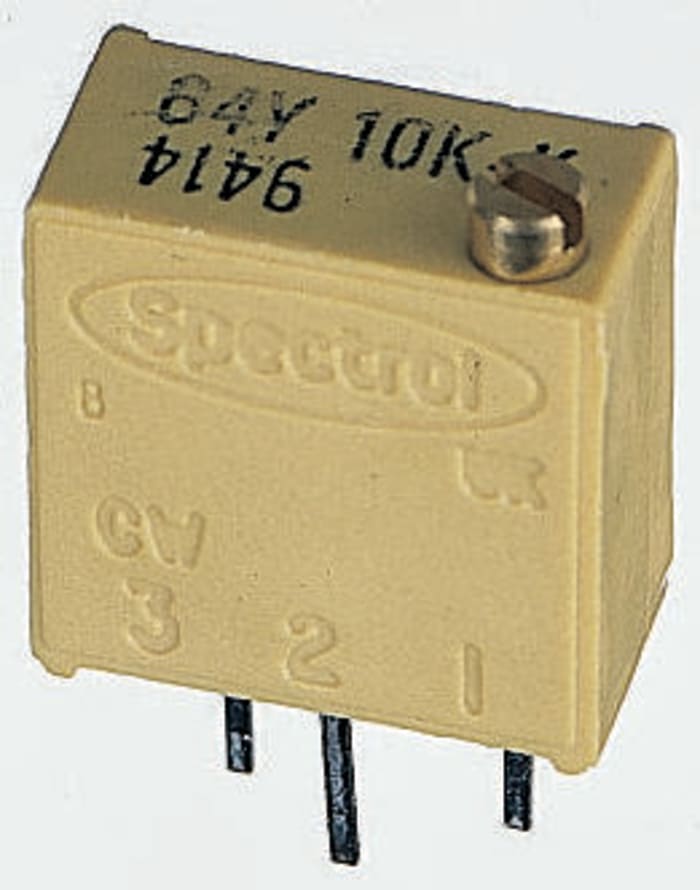 Vishay Trimpot (Trimmer Potansiyometre) 100Ω, 19 (Elektriksel), 22 (Mekanik) Dönüşlü, Üstten Ayarlı, 1/2W