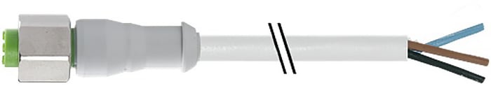 Cable de actuador de sensor RS PRO, con. A Recta Hembra, con. B Sin terminación, long. 5 m, 30V ac/dc, IP65, IP66K,