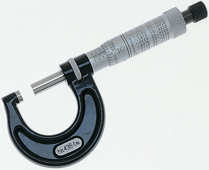 Starrett DY092 External Micrometer, Range 0 →1 in, With UKAS Calibration