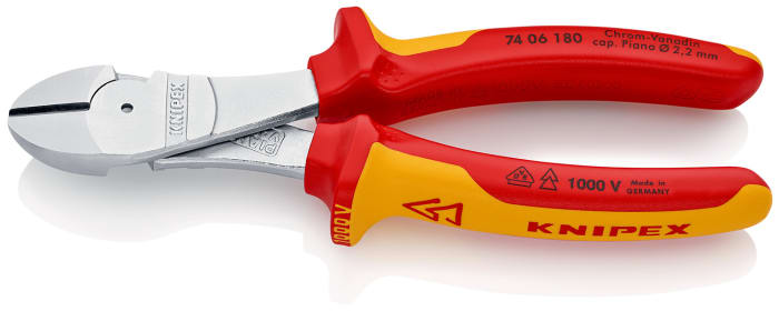 Knipex Knipex VDE/1000V Insulated High Leverage Diagonal Cutter