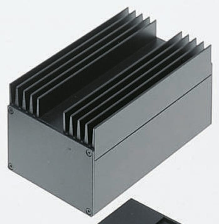 Rose Multitronic Series Black Die Cast Aluminium Enclosure, 185 x 105 x 86mm