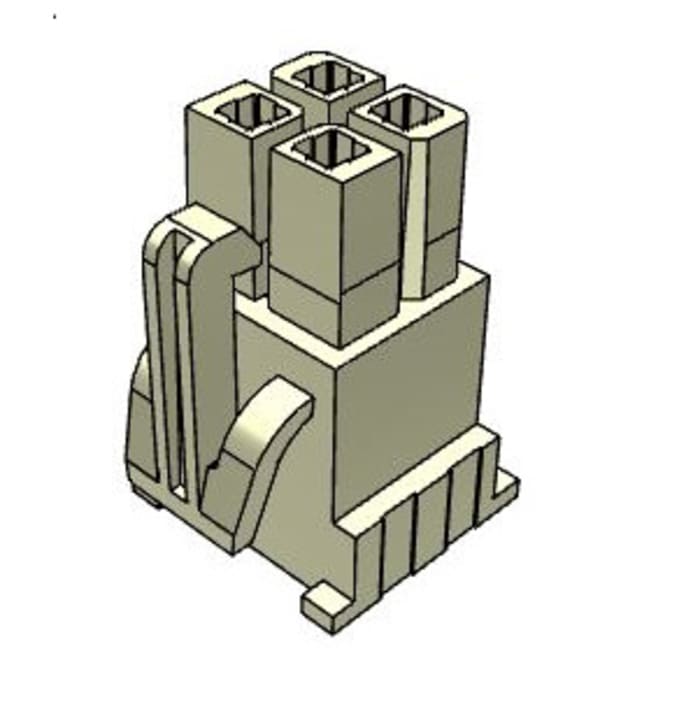 Samtec, IPBD Male Crimp Connector Housing, 4.19mm Pitch, 4 Way, 2 Row