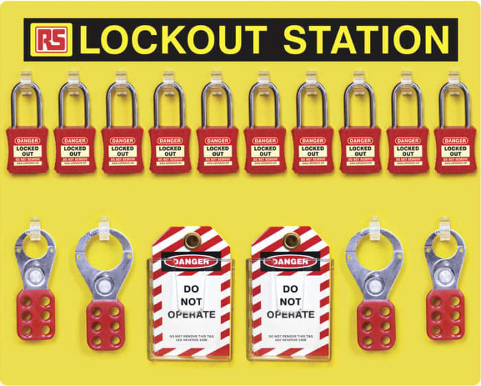 RS PRO 10 Padlock Lockout Station