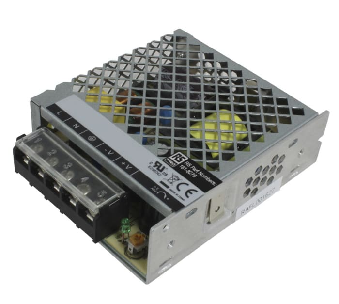 RS PRO Switching Power Supply, 48V dc, 1.1A, 52.8W, 1 Output, 100 → 240V ac Input Voltage