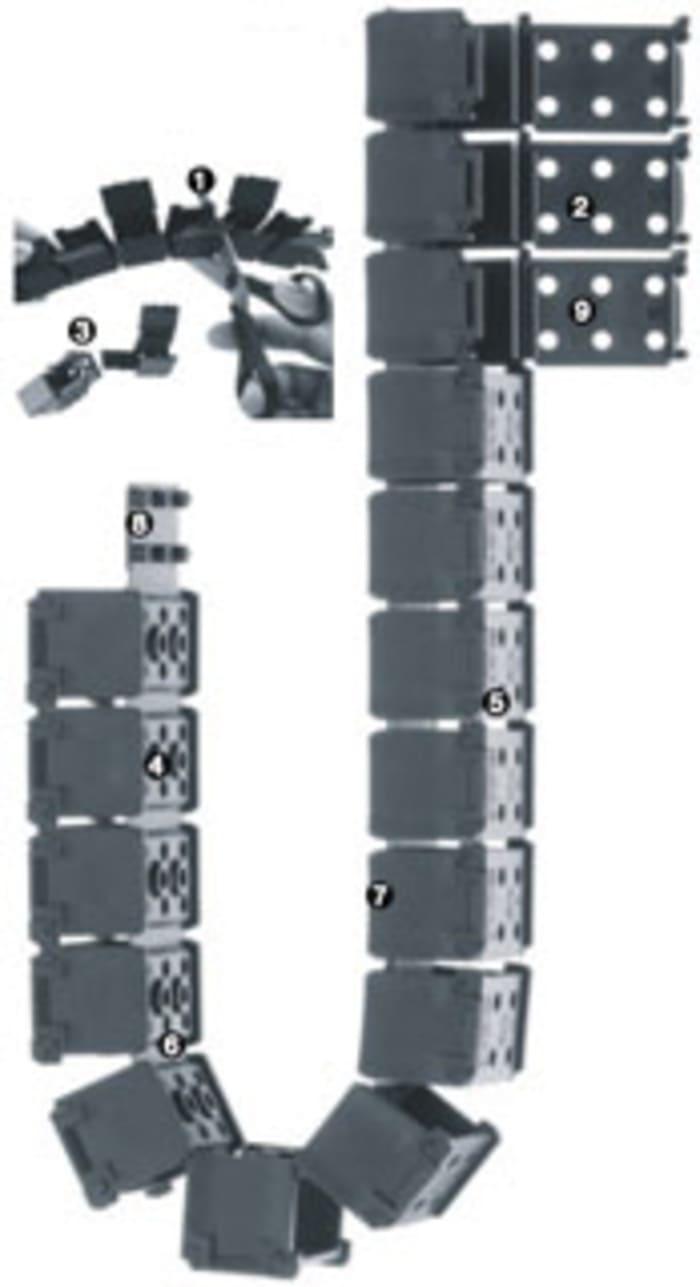 Black cable chain top