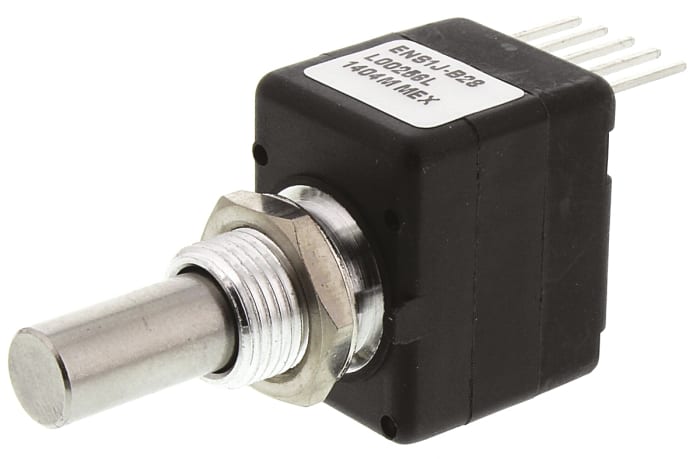 Bourns 5V dc 256 Konumlu Optik Enkoder, 6,35 mm Yuvarlak Şaftlı, Braketli Montaj