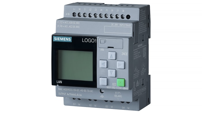 Siemens Lojik Modülü Ekran Dahil, Ethernet Ethernet Haberleşme 1 Port, 8 x Giriş, 4 x Çıkış, 24 V dc