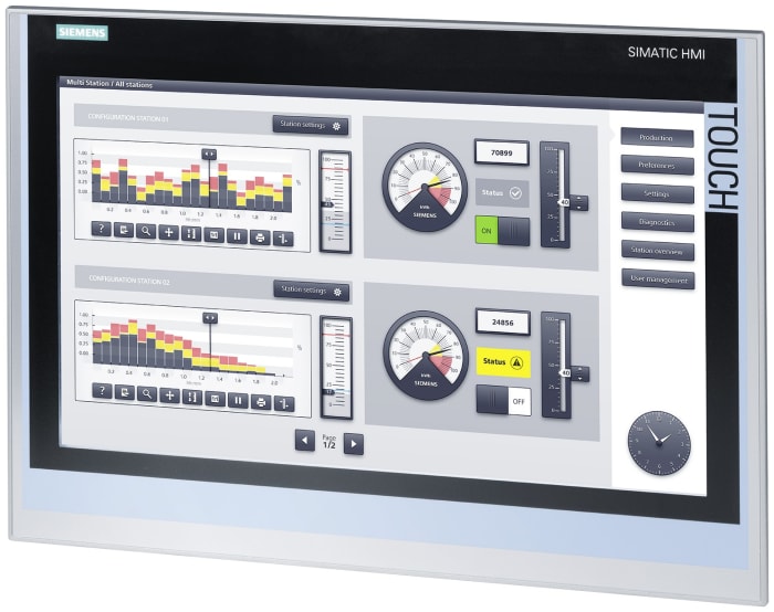 Panel HMI 18,5&amp;quot; TFT řada SIMATIC TP1900 Comfort barevný displej  1366 x 768 PROFINET, MPI, PROFIBUS DP, 483 x 337