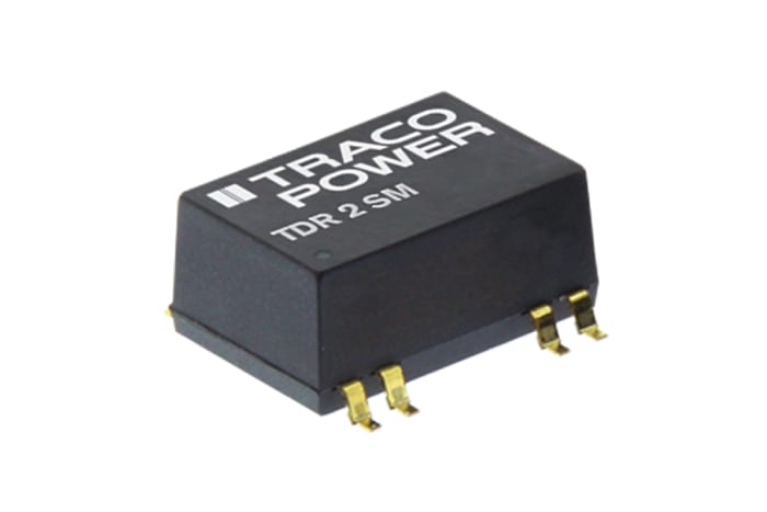 TRACOPOWER TDR 2SM DC-DC Converter, ±12V dc/ ±83mA Output, 18 → 36 V dc Input, 2W, Surface Mount, +85°C Max Temp