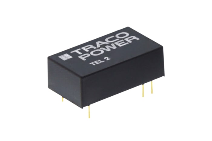 TRACOPOWER TEL 2 DC-DC Converter, 12V dc/ 165mA Output, 36 → 72 V dc Input,  2W, Through Hole, +75°C Max Temp