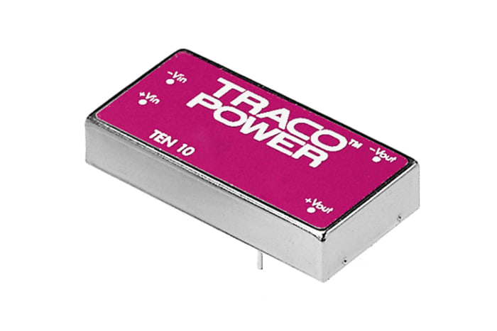 TRACOPOWER TEN 10 DC/DC Converter, 12V dc/ 830 mA, 75V Input, 36V Input 10 W, PCB, 85 °C Max Temp -40 °C Min Temp, 5-Pin