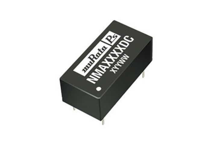 Murata Power Solutions NMA DC/DC Converter, 5V dc, -5 V dc/ 100 mA, 13.2V dc Input, 10.8V Input 1 W, Through Hole, 85 °C