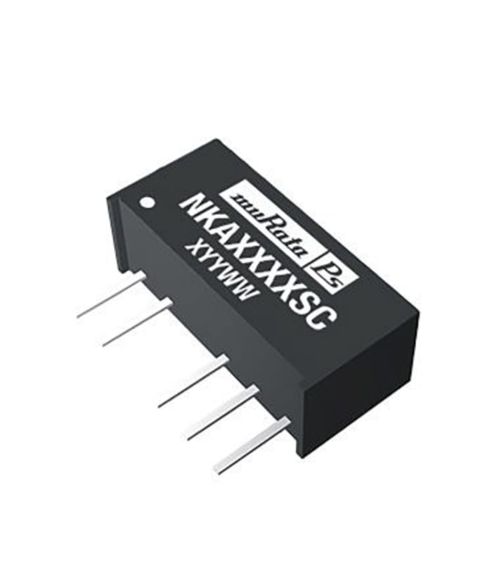 Murata Power Solutions NKA DC/DC Converter, 15V dc/ 33 mA, 5.5V dc Input, 4.5V Input 3 W, Through Hole, 85 °C Max Temp