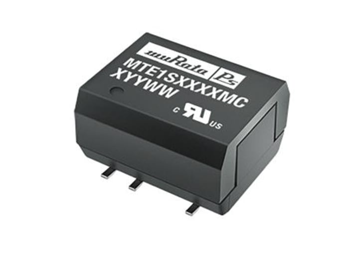 Murata Power Solutions MTE1 DC/DC Converter, 5V dc/ 200 mA, 5V dc Input, 85 °C Max Temp -40 °C Min Temp, 14-Pin Surface