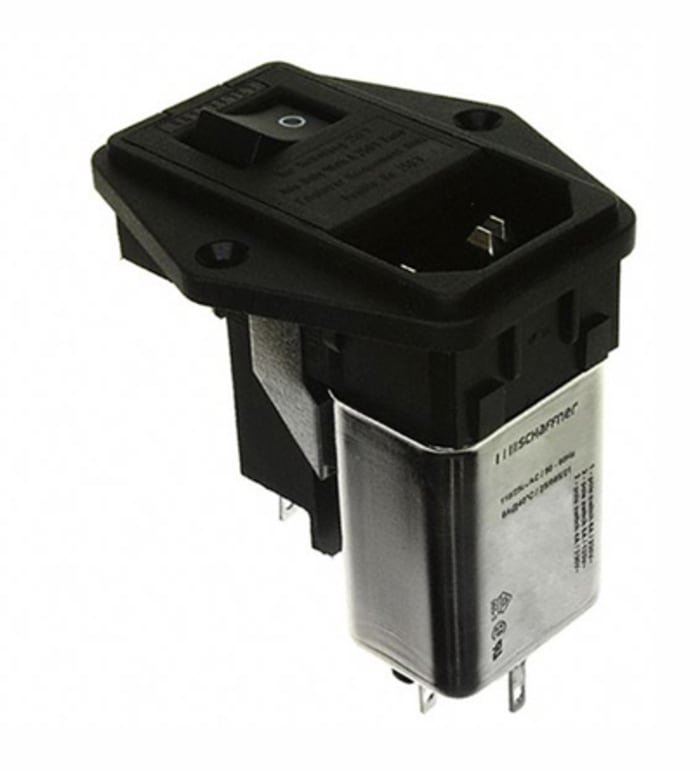 Schaffner,6A,250 V ac Male Panel Mount IEC Filter FN 388-6/21,Solder