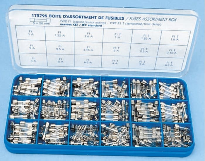 Sada pojistek, obsah sady: 60x pojistka F1, 60x pojistka F1T, pojistka: LBC