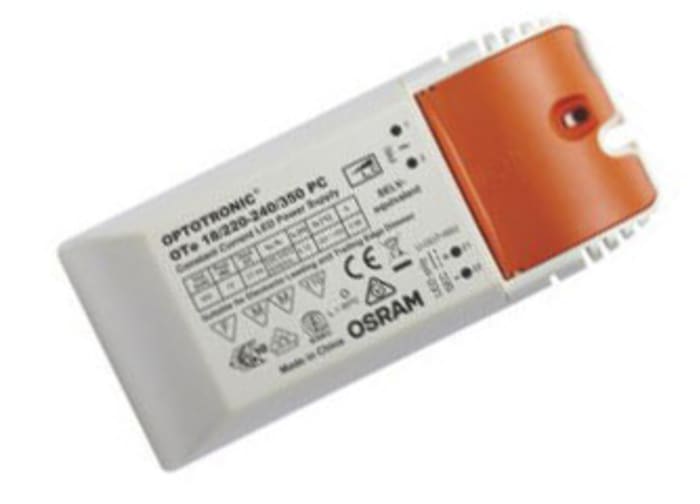 Osram LED Driver, 27 → 54V Output, 19W Output, 350mA Output, Constant Current Dimmable