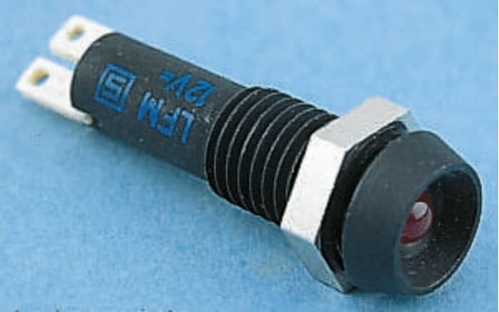 Voyant LED lumineux  Rouge Schurter, dia. 6.4mm, 12V, taille de la lampe 3 mm