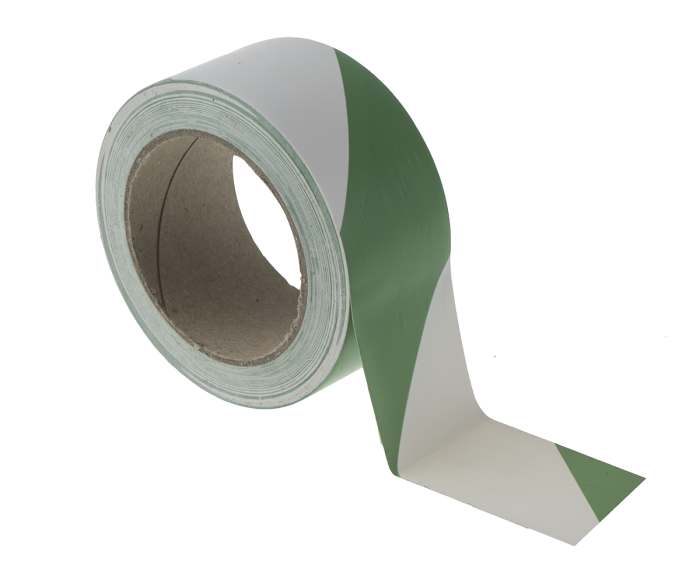 Ruban de marquage Vert/Blanc RS PRO, 50mm x 33m