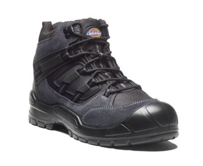 Dickies FA24/7B Black/Grey Steel Toe Capped Men's Safety Boots, UK 8, EU 42
