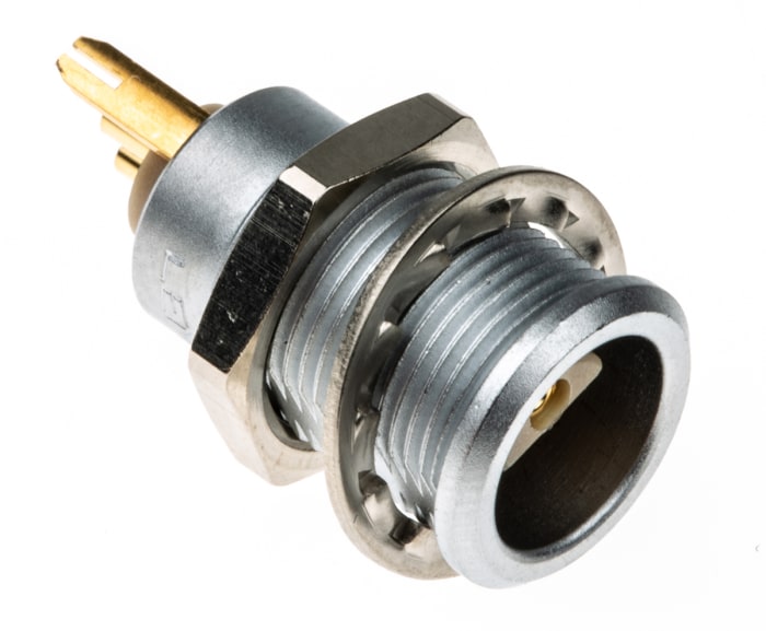 LEMO Circular Connector, 2 Contacts, Panel Mount, Socket, Female, IP50, 0S Series