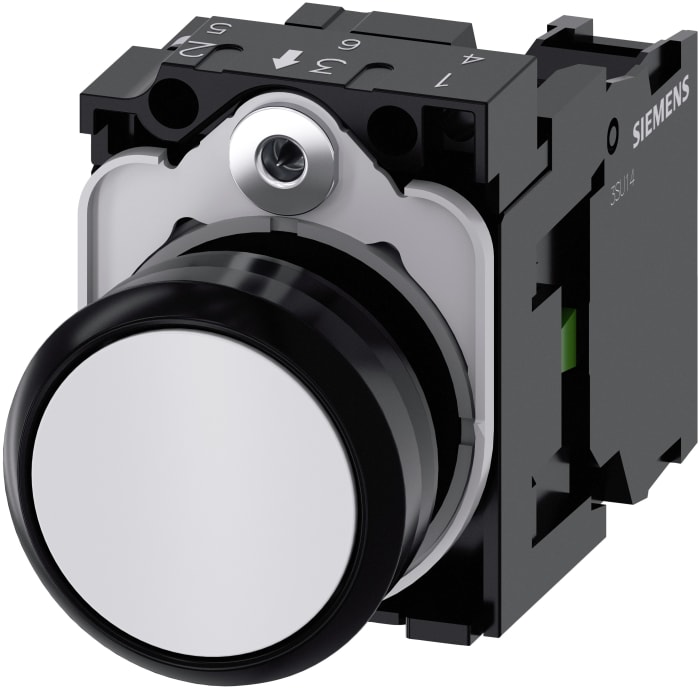 Siemens SIRIUS ACT 3SU11 Series Push Button Complete Unit, Panel Mount, 22mm Cutout, SPST