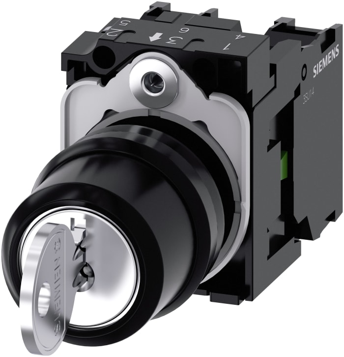 Siemens IP66, IP67, IP69 Key Switch, SPST 3-Way