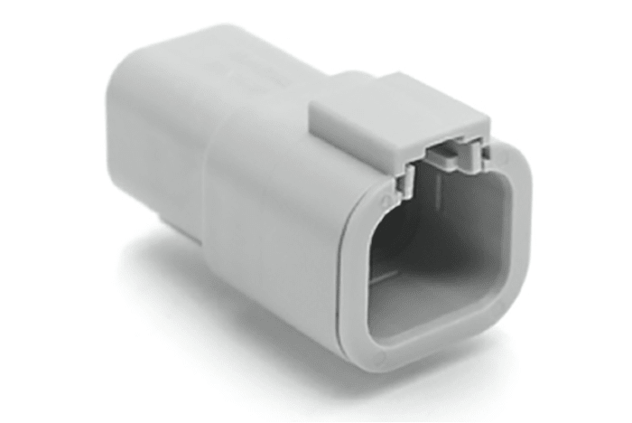 Amphenol Industrial, ATP Automotive Connector Socket Grey Cable Mount 4 Way, Crimp Termination ATP04-4P