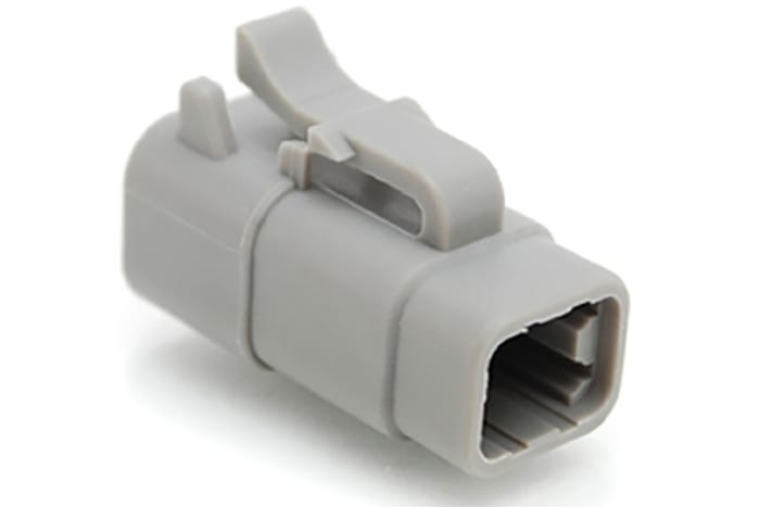 Amphenol Industrial, ATM Automotive Connector Plug Grey Cable Mount 4 Way, Crimp Termination ATM06-4S