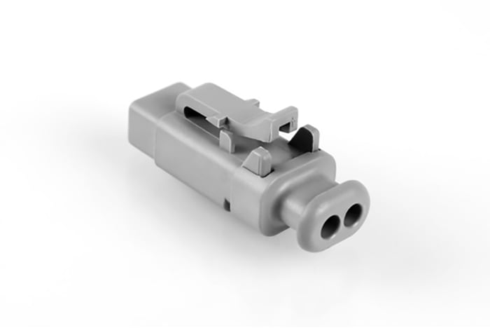 Amphenol Industrial, ATM Automotive Connector Plug Grey Cable Mount 2 Way, Crimp Termination ATM06-2S-SR01GY