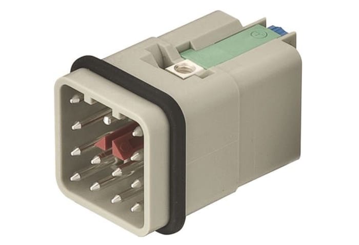 HARTING Heavy Duty Power Connector Insert, 10A, Male, Han Q Series, 12 Contacts