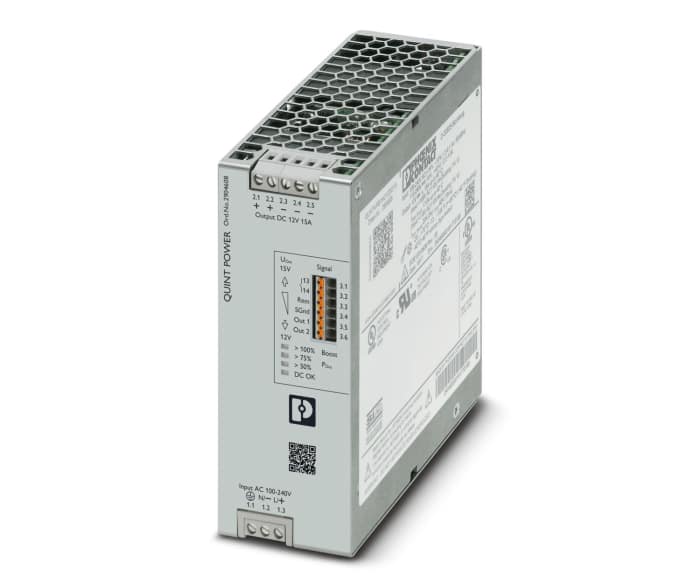 Phoenix Contact QUINT POWER Switched Mode DIN Rail Power Supply, 100 → 240 V ac / 110 → 250V dc ac, dc
