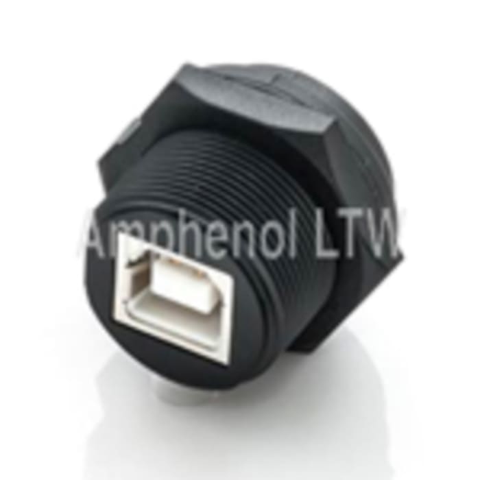 Amphenol Industrial Straight, Panel Mount Type B IP68 USB Connector