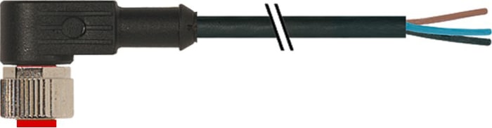Cable de actuador de sensor RS PRO, con. A M12, Ángulo recto Hembra Sin terminación, long. 2 m, 250 V ac, 250V dc, IP65,