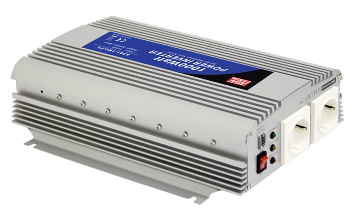 MEAN WELL Modified Sine Wave 1000W Power Inverter, 24V dc Input, 230V ac Output