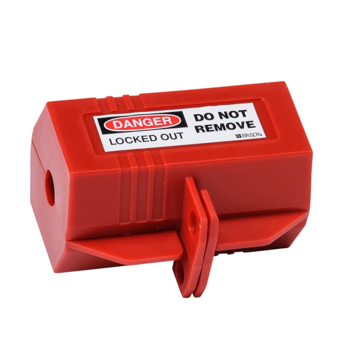 Brady Red 2-Lock Lockout Polypropylene Electrical Plug Lockout, 9.14 mm