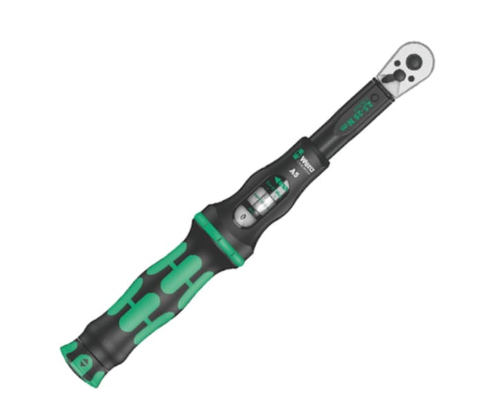 Llave dinamométrica de disparo Wera de 2.5 → 25Nm, long. 290 mm, accionador Cuadrado de 1/4 plg