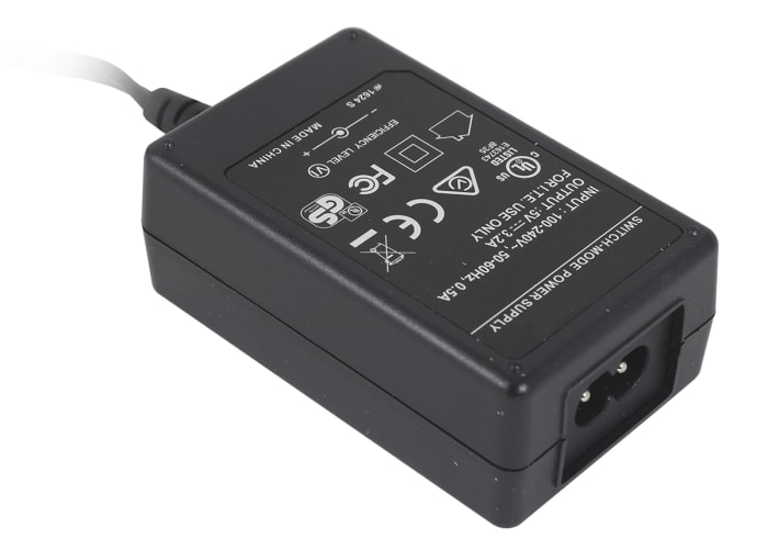 RS PRO 16W Plug-In AC/DC Adapter 5V dc Output, 0 → 3.2A Output