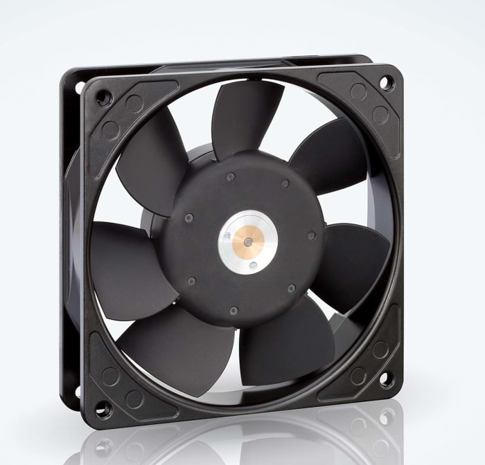 ebm-papst 9900 Series Axial Fan, 115 V ac, AC Operation, 135m³/h, 14W, 104mA Max, IP20, 119 x 119 x 25mm