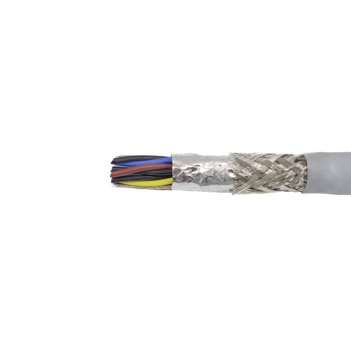 Alpha Wire ProTekt Series Data Cable, 10 Cores, 0.23 mm², Screened, 24 AWG, 100m, Screened Shield