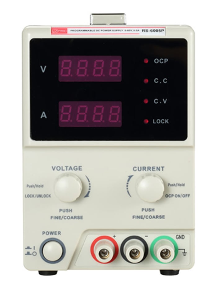 RS PRO Digital Bench Power Supply, 0 → 60V, 0 → 5A, 1-Output, 300W - RS Calibrated