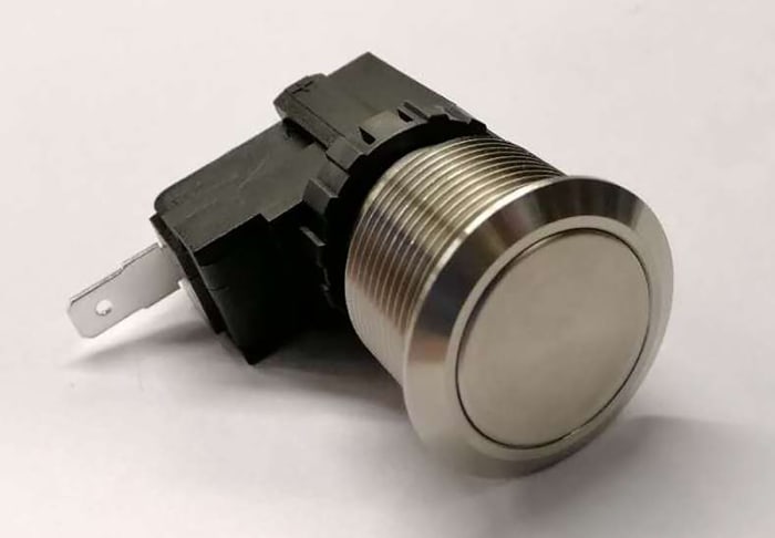 RS PRO Push Button Switch, Momentary, Panel Mount, 22.2mm Cutout, SPST, 250 / 125V ac, IP67
