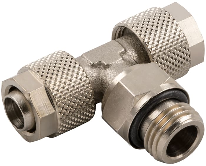 Racor roscado RS PRO, Conexión de tornillo prisionero, con. A Encaje a presión de 8 mm, con. B Encaje a presión, 6 mm