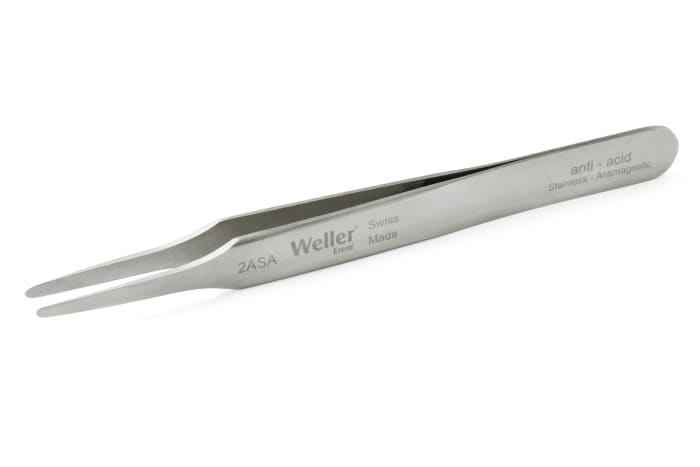 Weller Erem 120 mm, Stainless Steel, Flat; Rounded, Tweezers